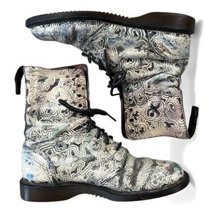 Vintage Dr Martens Eva Ankle Combat Boots Womens 7 Soft Leather‎ Made in England